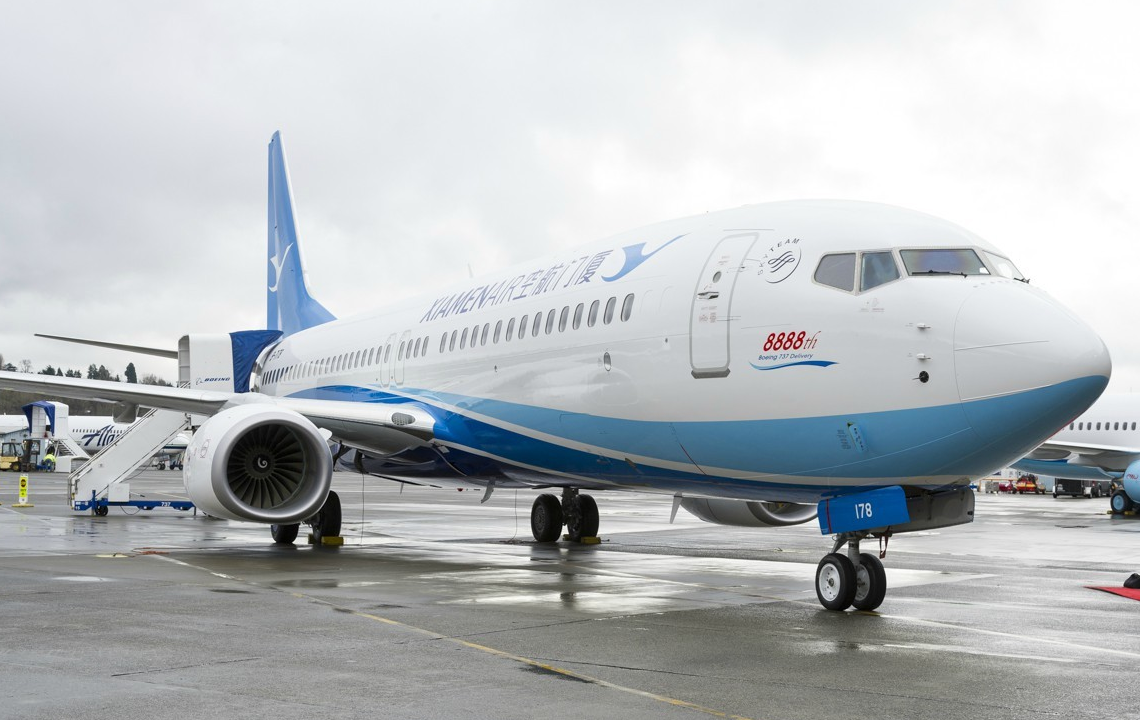 波音第8888架737飞机交付 买家是厦门航空