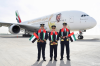为了庆祝阿联酋建国47周年，阿联酋航空、阿提哈德航空、flydubai和Air Arabia与阿联酋空军骑士特技飞行表演队2018年12月2日天上演了一场精彩的编队飞行，场面壮观，非常震撼。
