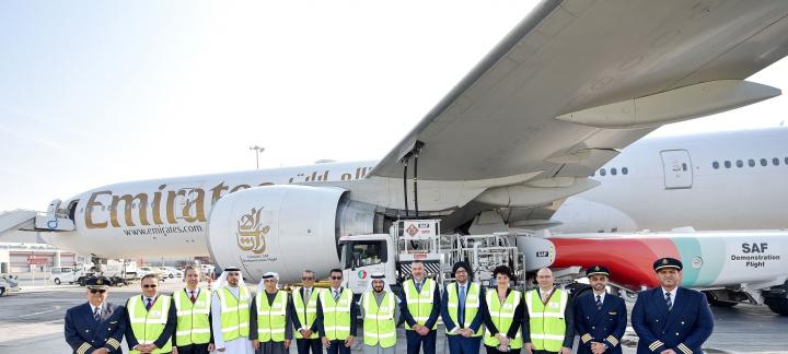 阿联酋航空完成100%可持续航空燃料演示飞行  