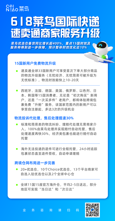 618菜鸟国际快递再提速 出口优选仓备货增长超400%