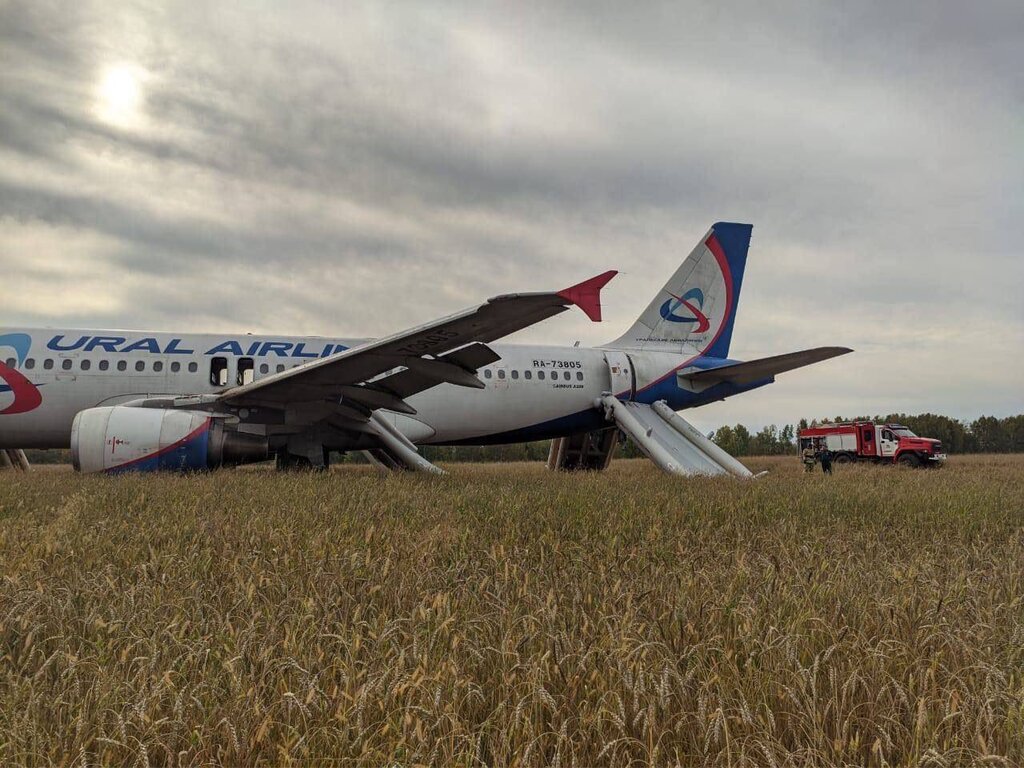 俄罗斯一架空客A320飞机出故障迫降在麦田 支付麦田主人一年租金