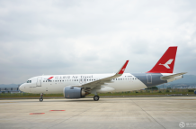 红土航空一架全新空客A320neo抵达昆明机场  机队规模达11架