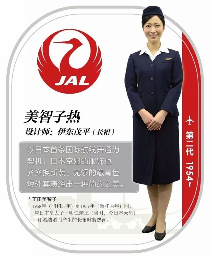 日本航空公司（JAL）第二代空姐制服