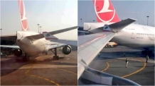 中东航空空客A330在非洲机场撞上土耳其航空波音777