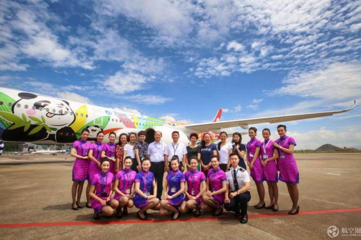 8月13日，四川航空首架A350飞抵珠海金湾机场，开展训练飞行业务。