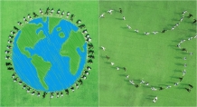 创意毕业照来袭！地理专业学生航拍绿色“地球”