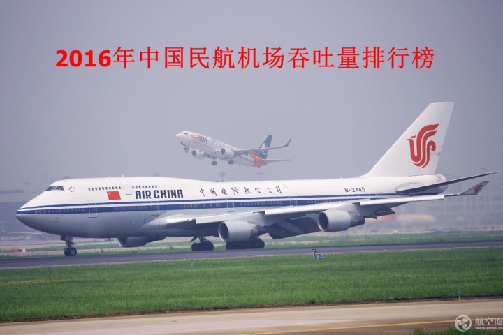 2016年中国民航机场吞吐量及排名