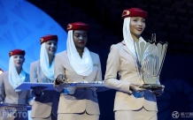 阿联酋航空空姐亮相世界羽联迪拜总决赛