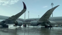 卡塔尔航空一架波音787在机场撞上自家空客A350