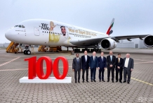 阿联酋航空接收第100架A380客机