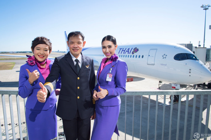泰国国际航空8月30日在法国图卢兹顺利接收了其首架A350-900飞机
