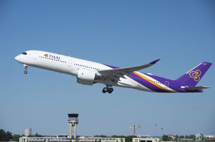 泰国国际航空8月30日在法国图卢兹顺利接收了其首架A350-900飞机