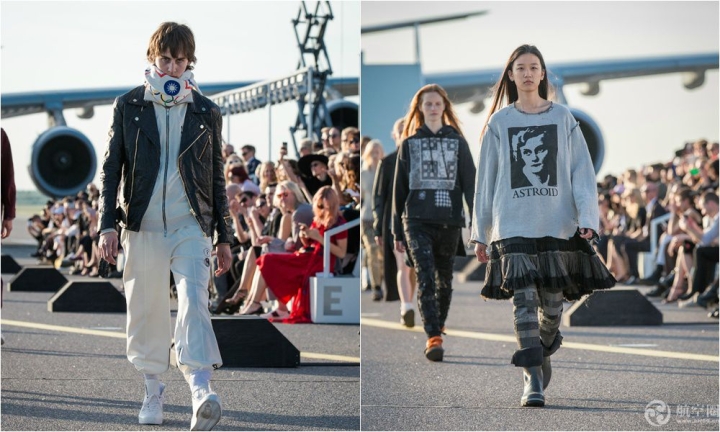 赫尔辛基机场跑道上举行时装秀